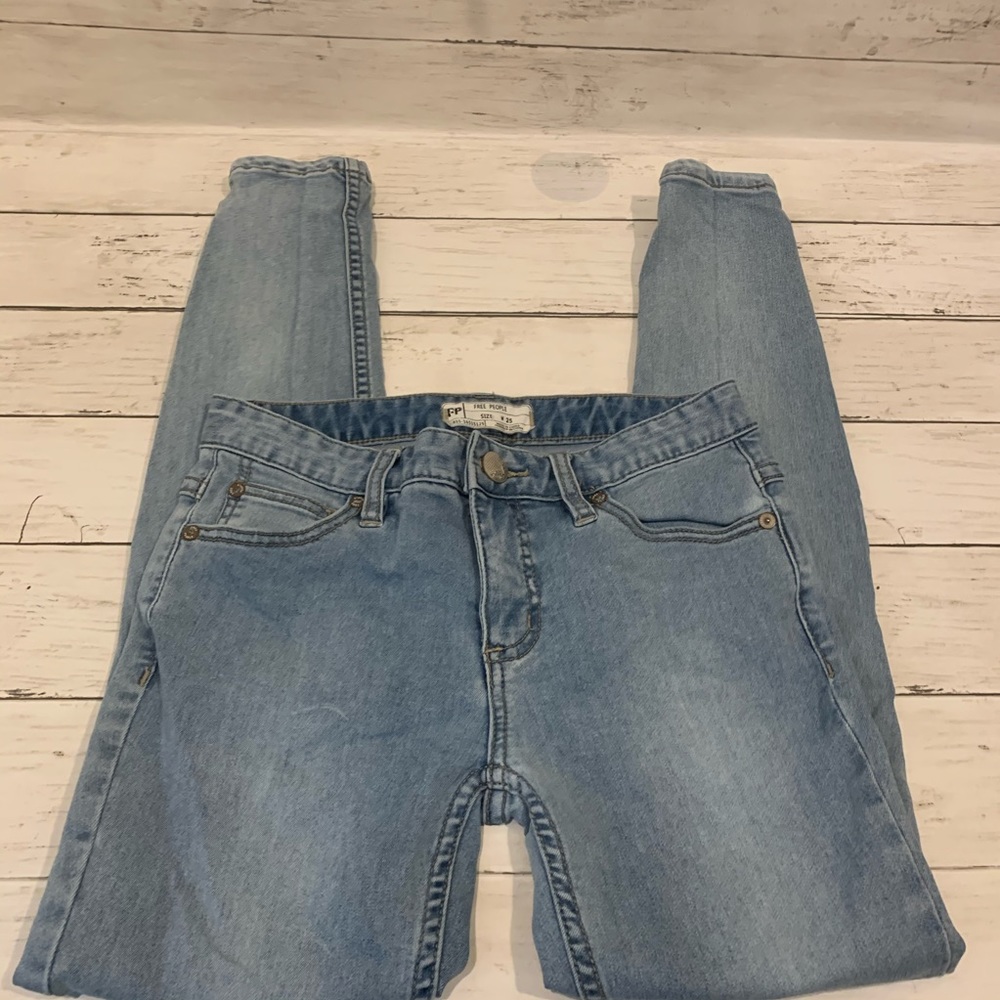 Free people jeans size 25 light blue - Picture 3 of 7